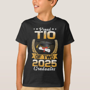 Proud Tio Of Two Cl Of 2025 Graduates Twins Gradua T-Shirt
