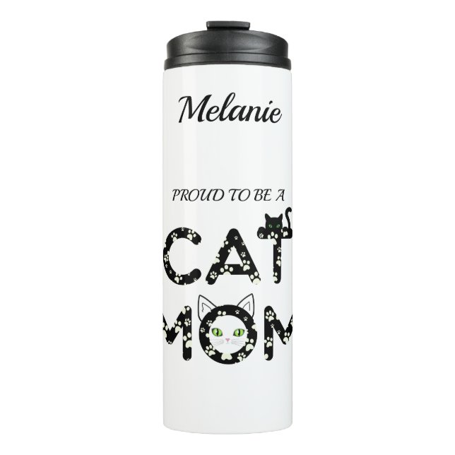 Proud to be a Cat Mom Thermal Tumbler (Front)