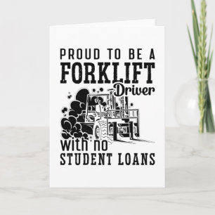 Proud To Be A Forklift Driver Forklift Operator Card