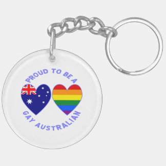 Proud to Be a Gay Australian  Keychain