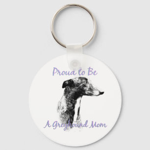Proud to be a Greyhound Mom Keychain