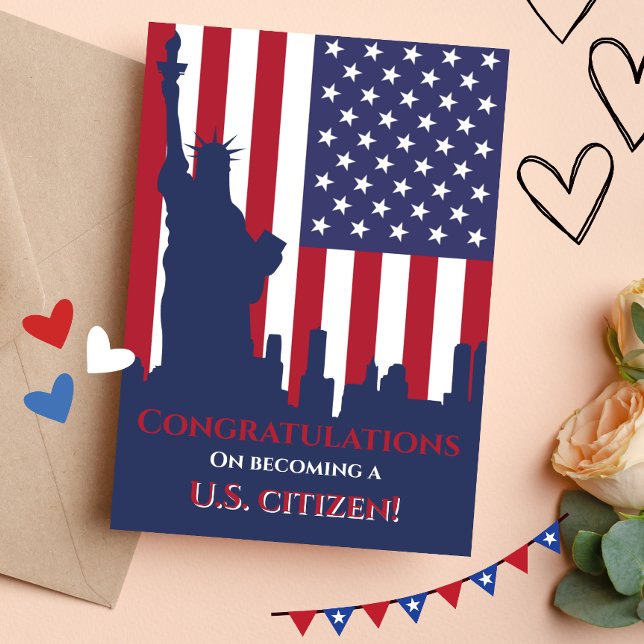 Proud to Be a New American Congratulations Citizen Card (Creator Uploaded)