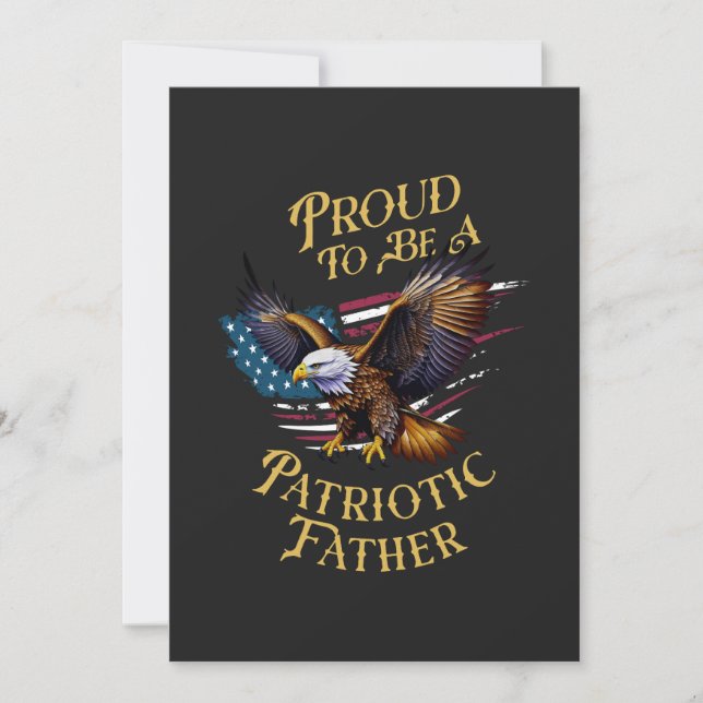 Proud to be a Patriotic Father Holiday Card (Front)
