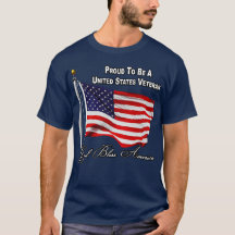 Proud To Be A US Veteran With USA Flag