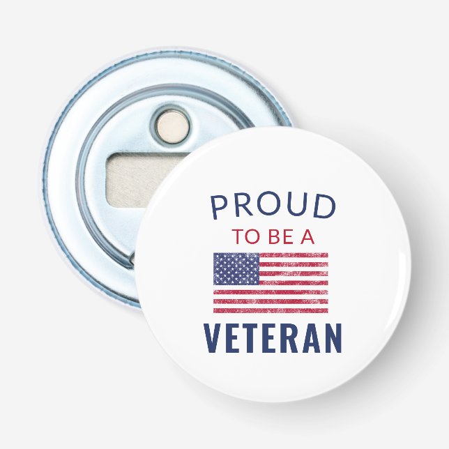 Proud To Be A Veteran Bottle Opener (Front)