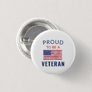 Proud To Be A Veteran Button