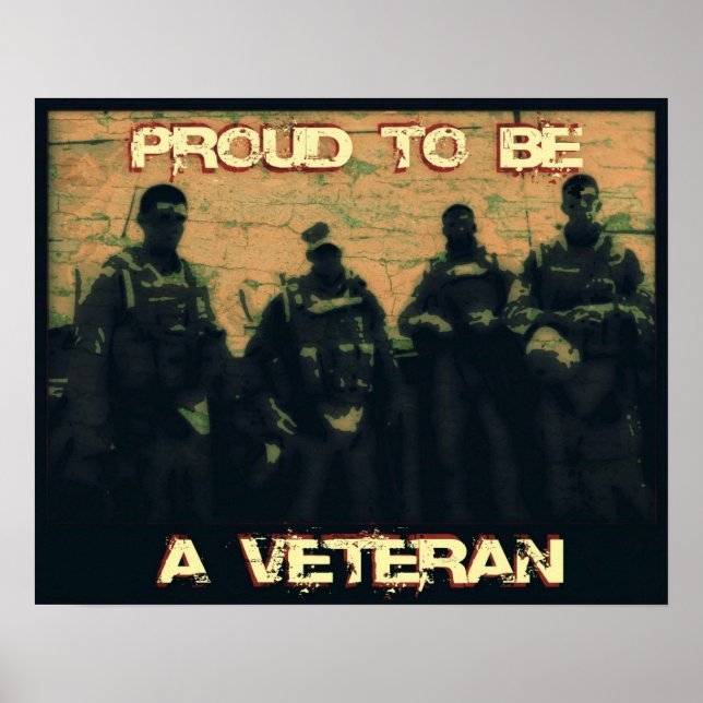 Proud to be a Veteran Poster (Front)