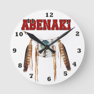 Proud to be Abenaki Round Clock