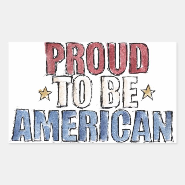 Proud to be American Design Sticker (Front)