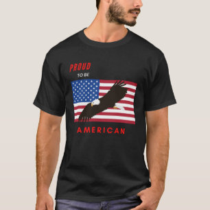 Proud to be American eagle flag Men Women Children T-Shirt