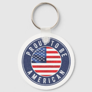 Proud to be american Flag  T-Shirt Trucker Hat But Keychain