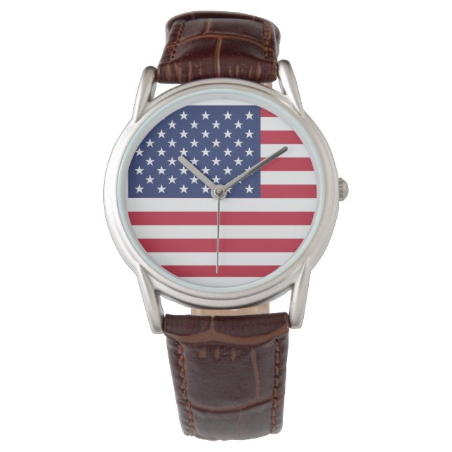 Proud to be American: Timeless USA Flag Statement Watch (Front)
