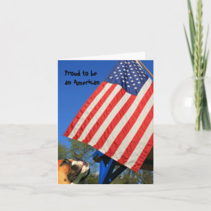 Proud to be an American Boxer notecard
