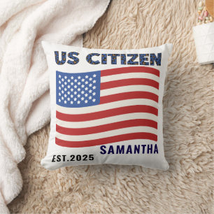 Proud to Be an American – Citizenship Day Throw Pillow