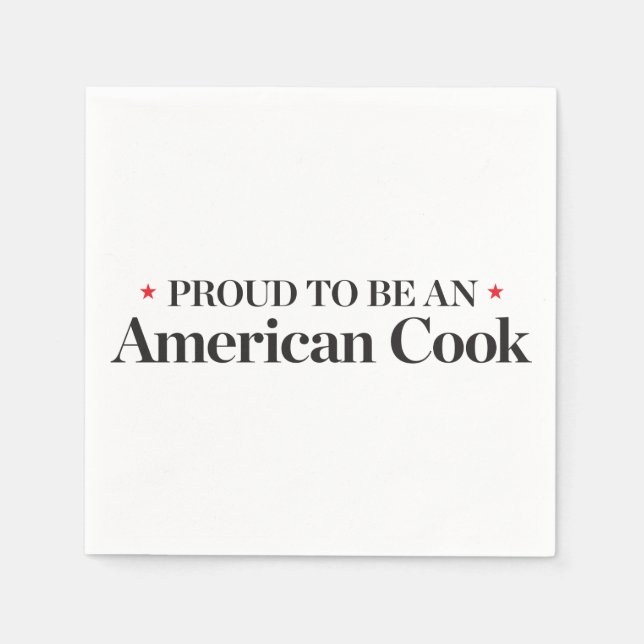 Proud to be an American Cook Napkin (Front)
