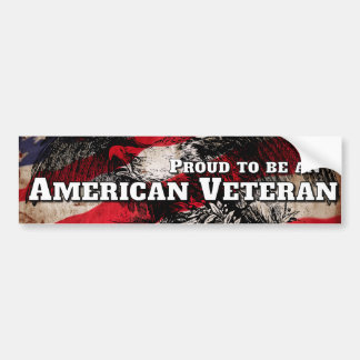 Proud to be an American Veteran Bumper Sticker