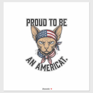 Proud To Be An Americat Patriotic Cat Shirt_1