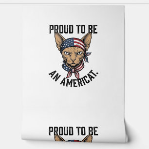 Proud To Be An Americat Patriotic Cat Shirt_1 Wallpaper