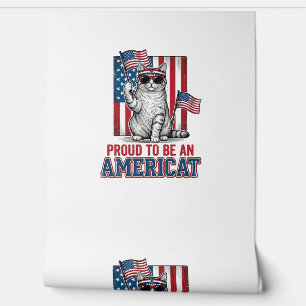 Proud To Be An Americat Patriotic Cat Shirt_1 Wallpaper