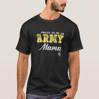 Proud To Be An Army Mama US Flag Dog Tags Military T-Shirt