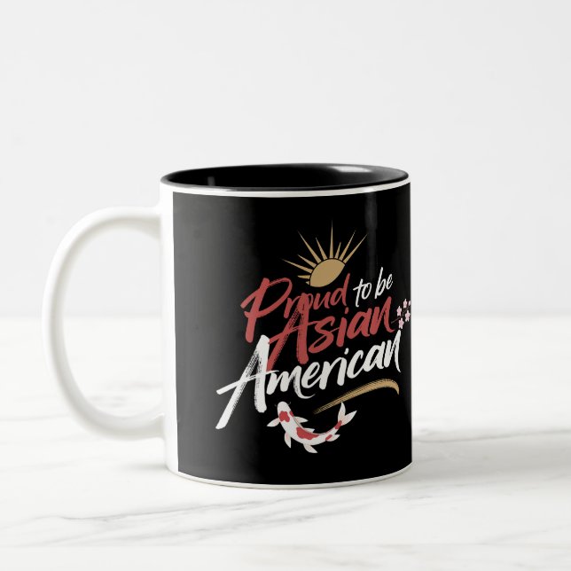 Proud to be an Asian America Two-Tone Coffee Mug (Left)