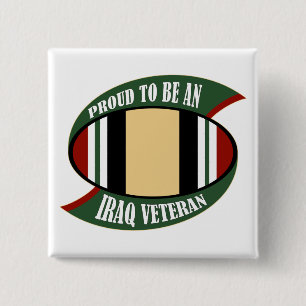 Proud To Be An Iraq Veteran 2 Inch Square Button