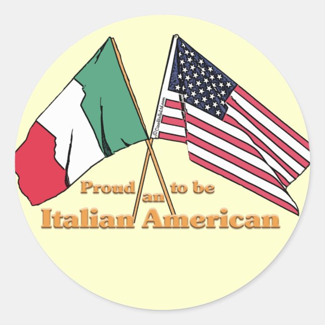 Proud To Be An Italian-American Classic Round Sticker (Front)