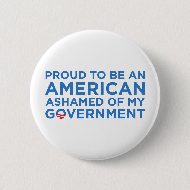 Proud to be and American 2 Inch Round Button (Front)