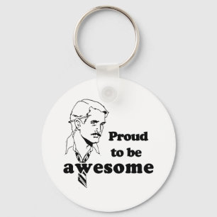 Proud to be Awesome retro Keychain
