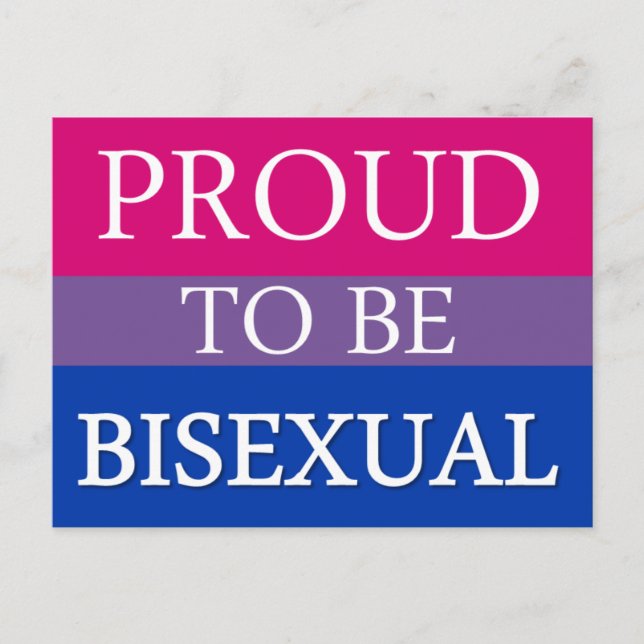 Proud To Be Bisexual Postcard (Front)