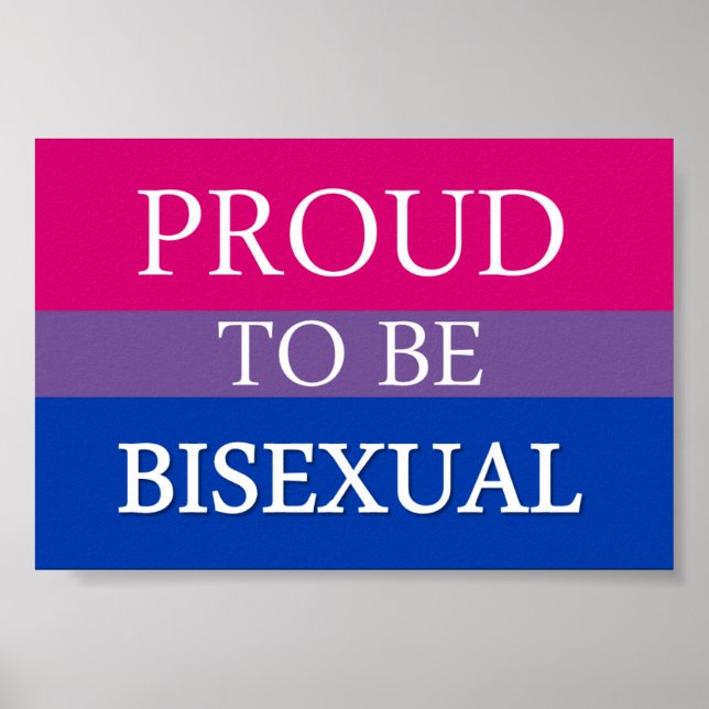 Proud to Be Bisexual Poster (Front)