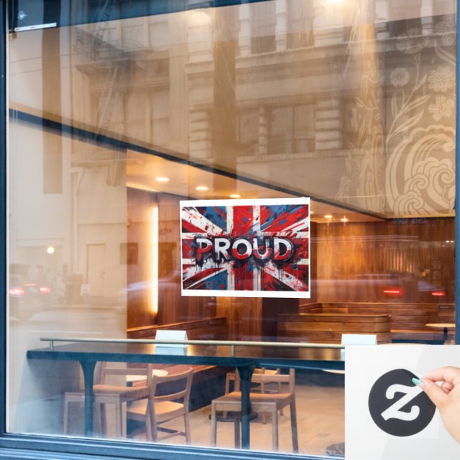 Proud to be British Window Cling (Cafe Window)