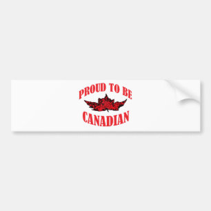 Proud To Be Canadian Bumper Sticker