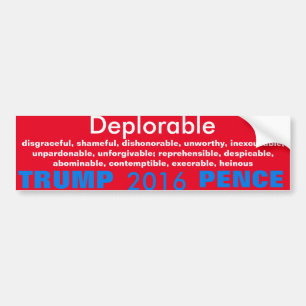 Proud to be Deplorable Bumper Sticker