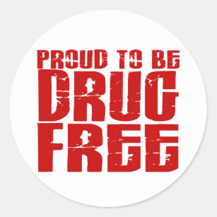 Proud To Be Drug Free 2 Classic Round Sticker