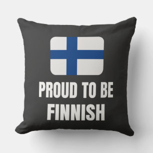 Proud to be Finnish Throw Pillow