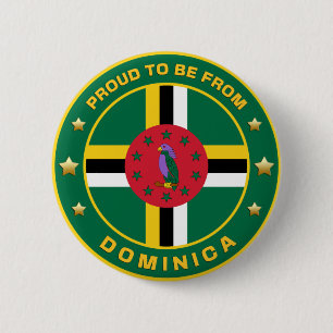 Proud To Be From Dominica 2 Inch Round Button