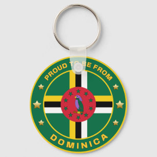 Proud To Be From Dominica Keychain