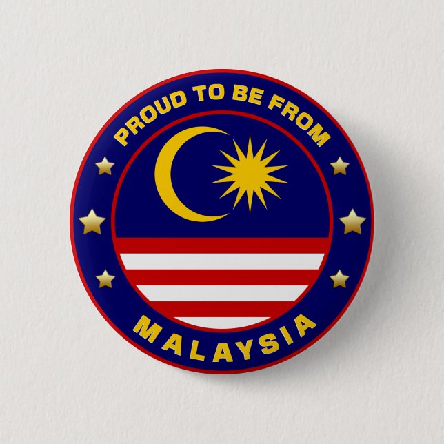 Proud To Be From Malaysia 2 Inch Round Button (Front)