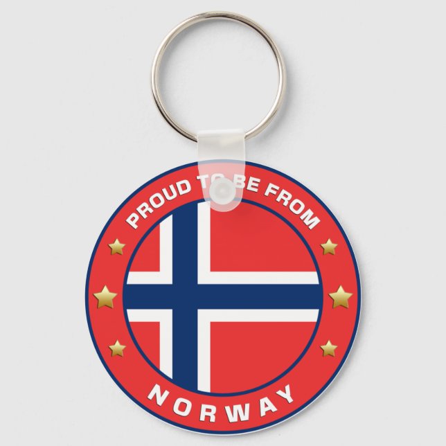 Proud To Be From Norway Keychain (Front)