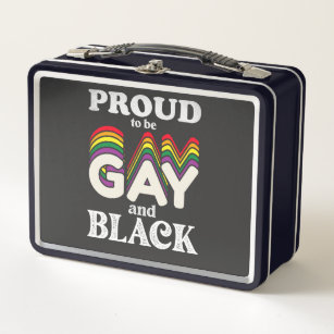 Proud To Be Gay And Black LGBT Pride Metal Lunch Box