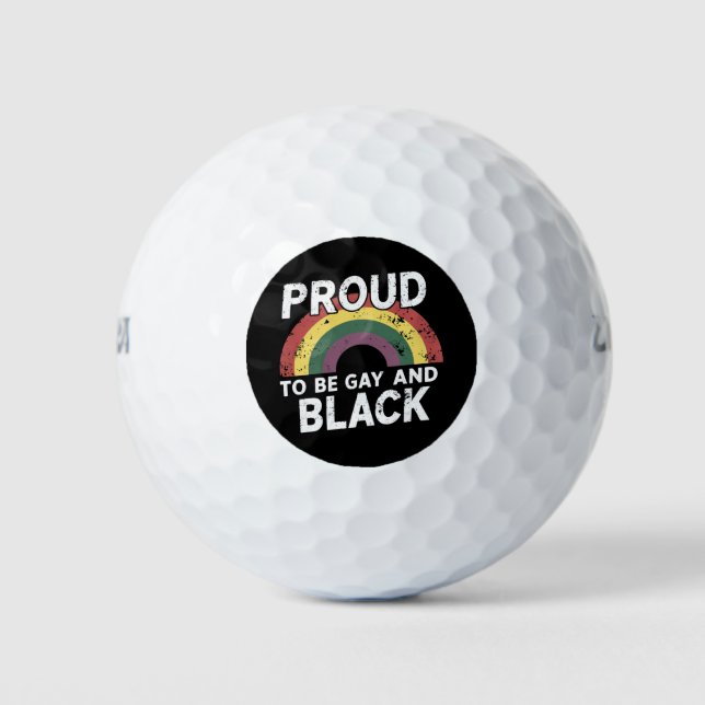 Proud To Be Gay And Black Pride Month 2025 Golf Balls (Front)