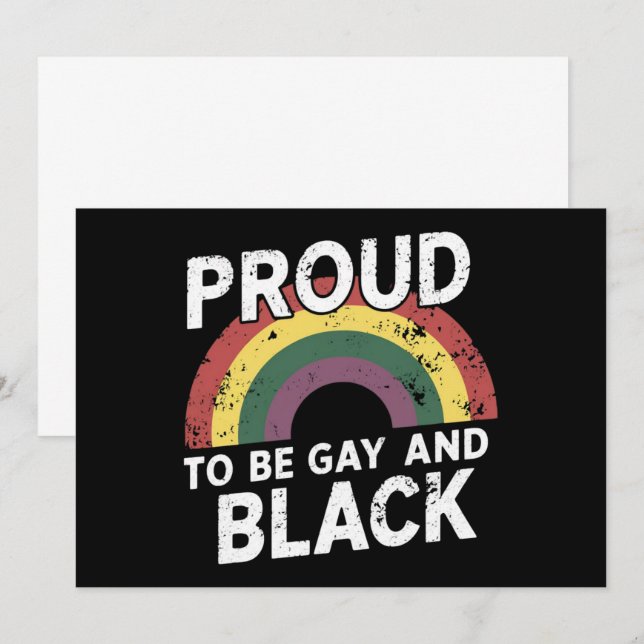 Proud To Be Gay And Black Pride Month 2025 Invitation (Front/Back)