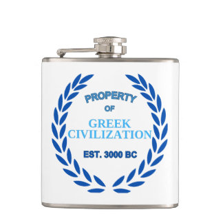 Proud to be Greek -Property of Greek Civilization Hip Flask