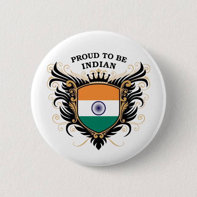 Proud to be Indian 2 Inch Round Button (Front)