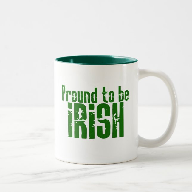 Proud to be Irish Two-Tone Coffee Mug (Right)