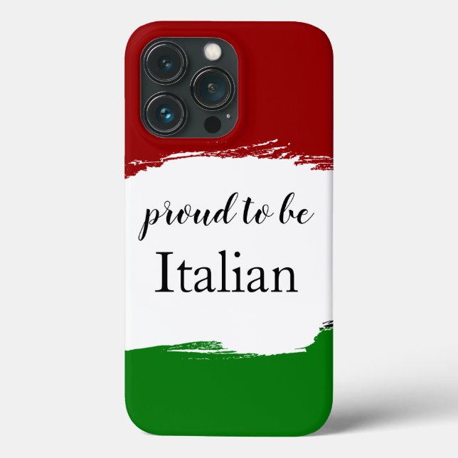 Proud To Be Italian Patriotic  Case-Mate iPhone Case (Back)