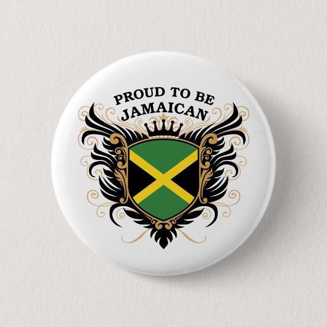 Proud to be Jamaican 2 Inch Round Button (Front)