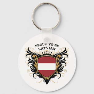 Proud to be Latvian Keychain