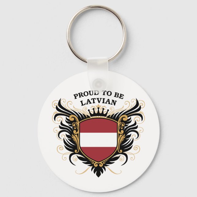 Proud to be Latvian Keychain (Front)